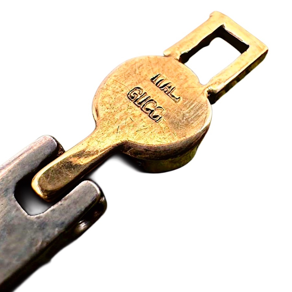 Authentic Vintage Gucci Rare Gold & Silver Plated GG Link Bracelet - Picture 4 of 4